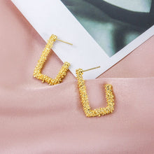 Load image into Gallery viewer, BICUX Vintage Acrylic Statement Drop Earrings for Women 2019 Fashion Jewelry Korean Metal Geometric Gold Hanging Dangle Earring