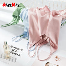 Load image into Gallery viewer, Spaghetti Strap Top Women Halter V Neck Basic  White Cami Sleeveless Satin Silk Tank Tops Women&#39;S Summer Camisole Plus Size