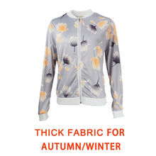 Load image into Gallery viewer, Print Bomber Jacket Women Flowers Zipper Up Retro Coat Spring 2019 Summer Long Sleeve Basic Plus Size Short Biker Jackets Female
