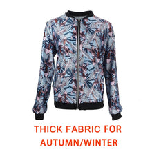 Load image into Gallery viewer, Print Bomber Jacket Women Flowers Zipper Up Retro Coat Spring 2019 Summer Long Sleeve Basic Plus Size Short Biker Jackets Female