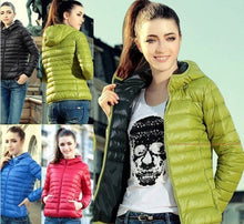 Load image into Gallery viewer, New 2017 Fashion Ladies Down Short Design Coat Winter Cotton-padded Jacket Women Slim Solid Zipper Outerwear DF-081