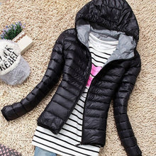 Load image into Gallery viewer, New 2017 Fashion Ladies Down Short Design Coat Winter Cotton-padded Jacket Women Slim Solid Zipper Outerwear DF-081