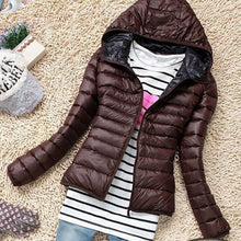 Load image into Gallery viewer, New 2017 Fashion Ladies Down Short Design Coat Winter Cotton-padded Jacket Women Slim Solid Zipper Outerwear DF-081