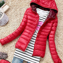 Load image into Gallery viewer, New 2017 Fashion Ladies Down Short Design Coat Winter Cotton-padded Jacket Women Slim Solid Zipper Outerwear DF-081
