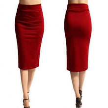 Load image into Gallery viewer, 2018 New Women Skirt Mini Bodycon Skirt Office Women Slim Knee Length High Waist Stretch Sexy Pencil Skirts Jupe Femme AQ801944