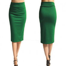 Load image into Gallery viewer, 2018 New Women Skirt Mini Bodycon Skirt Office Women Slim Knee Length High Waist Stretch Sexy Pencil Skirts Jupe Femme AQ801944