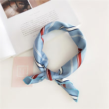 Load image into Gallery viewer, Square Scarf Hair Tie Band For Business Party Women Elegant Small Vintage Skinny Retro Head Neck Silk Satin Scarf