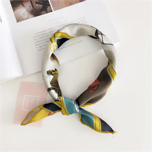 Load image into Gallery viewer, Square Scarf Hair Tie Band For Business Party Women Elegant Small Vintage Skinny Retro Head Neck Silk Satin Scarf