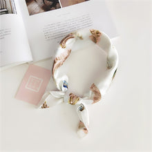 Load image into Gallery viewer, Square Scarf Hair Tie Band For Business Party Women Elegant Small Vintage Skinny Retro Head Neck Silk Satin Scarf