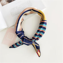 Load image into Gallery viewer, Square Scarf Hair Tie Band For Business Party Women Elegant Small Vintage Skinny Retro Head Neck Silk Satin Scarf