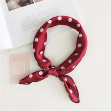 Load image into Gallery viewer, Square Scarf Hair Tie Band For Business Party Women Elegant Small Vintage Skinny Retro Head Neck Silk Satin Scarf