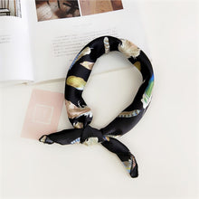 Load image into Gallery viewer, Square Scarf Hair Tie Band For Business Party Women Elegant Small Vintage Skinny Retro Head Neck Silk Satin Scarf