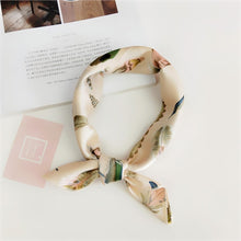Load image into Gallery viewer, Square Scarf Hair Tie Band For Business Party Women Elegant Small Vintage Skinny Retro Head Neck Silk Satin Scarf