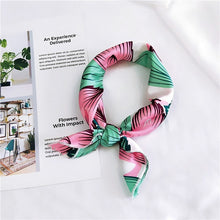 Load image into Gallery viewer, Square Scarf Hair Tie Band For Business Party Women Elegant Small Vintage Skinny Retro Head Neck Silk Satin Scarf