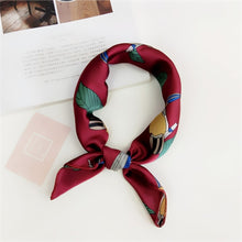 Load image into Gallery viewer, Square Scarf Hair Tie Band For Business Party Women Elegant Small Vintage Skinny Retro Head Neck Silk Satin Scarf