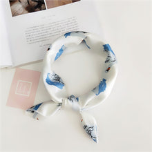 Load image into Gallery viewer, Square Scarf Hair Tie Band For Business Party Women Elegant Small Vintage Skinny Retro Head Neck Silk Satin Scarf