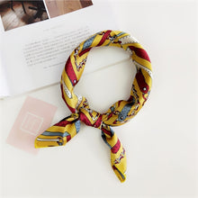 Load image into Gallery viewer, Square Scarf Hair Tie Band For Business Party Women Elegant Small Vintage Skinny Retro Head Neck Silk Satin Scarf