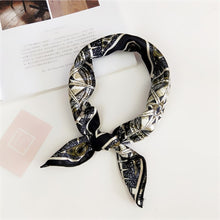 Load image into Gallery viewer, Square Scarf Hair Tie Band For Business Party Women Elegant Small Vintage Skinny Retro Head Neck Silk Satin Scarf