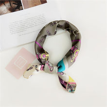 Load image into Gallery viewer, Square Scarf Hair Tie Band For Business Party Women Elegant Small Vintage Skinny Retro Head Neck Silk Satin Scarf