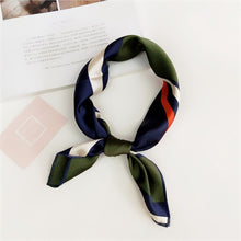 Load image into Gallery viewer, Square Scarf Hair Tie Band For Business Party Women Elegant Small Vintage Skinny Retro Head Neck Silk Satin Scarf