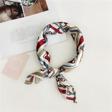 Load image into Gallery viewer, Square Scarf Hair Tie Band For Business Party Women Elegant Small Vintage Skinny Retro Head Neck Silk Satin Scarf
