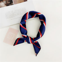 Load image into Gallery viewer, Square Scarf Hair Tie Band For Business Party Women Elegant Small Vintage Skinny Retro Head Neck Silk Satin Scarf