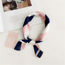 Load image into Gallery viewer, Square Scarf Hair Tie Band For Business Party Women Elegant Small Vintage Skinny Retro Head Neck Silk Satin Scarf