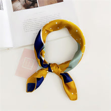 Load image into Gallery viewer, Square Scarf Hair Tie Band For Business Party Women Elegant Small Vintage Skinny Retro Head Neck Silk Satin Scarf