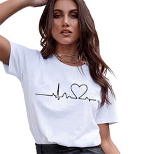 Load image into Gallery viewer, 2019 New Women T-shirts Casual Harajuku Love Printed Tops Tee Summer Female T shirt  Short Sleeve T shirt For Women Clothing