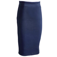 Load image into Gallery viewer, Sainishi Super Deals Women Suede Solid Color Pencil Skirt Female Spring Autumn Basic High Waist Bodycon Split Knee Length Skirts