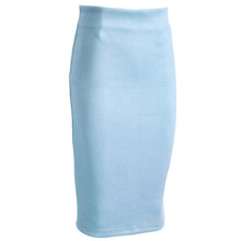 Load image into Gallery viewer, Sainishi Super Deals Women Suede Solid Color Pencil Skirt Female Spring Autumn Basic High Waist Bodycon Split Knee Length Skirts