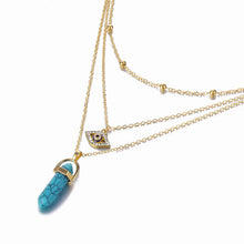 Load image into Gallery viewer, Hot sale Hexagonal Column Quartz Necklaces Pendants Fashion Natural Stone Bullet Pink Crystal Pendant Necklace For Women Jewelry