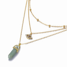 Load image into Gallery viewer, Hot sale Hexagonal Column Quartz Necklaces Pendants Fashion Natural Stone Bullet Pink Crystal Pendant Necklace For Women Jewelry